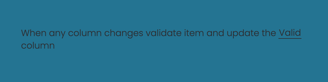 Configure the Validation Status column